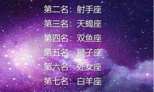 星座排行榜顺序排列_星座的排行榜是什么