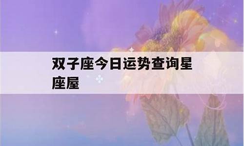 双子座星座运势星座屋_双子星座运势查询